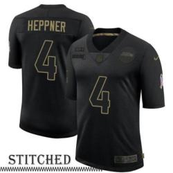 Kris Heppner Black Salute to Service Jersey Seattle Seahawks #4
