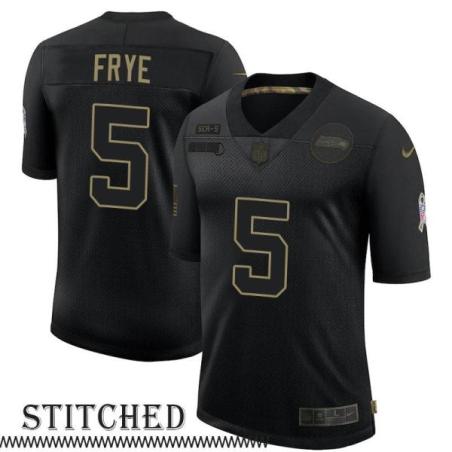 Charlie Frye Black Salute to Service Jersey Seattle Seahawks #5
