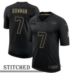 Barry Bowman Black Salute to Service Jersey Seattle Seahawks #7