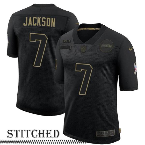 Tarvaris Jackson Black Salute to Service Jersey Seattle Seahawks #7