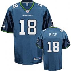 Sidney Rice Football Jersey - Seattle #18 Jersey(Blue)