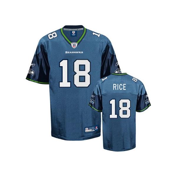 Sidney Rice Football Jersey - Seattle #18 Jersey(Blue)