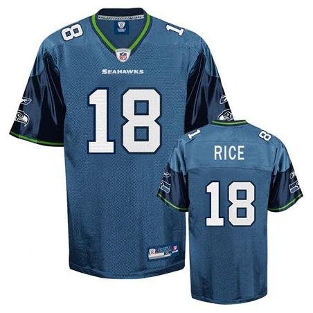 Sidney Rice Football Jersey - Seattle #18 Jersey(Blue)