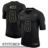 Jeff West Black Salute to Service Jersey Seattle Seahawks #8