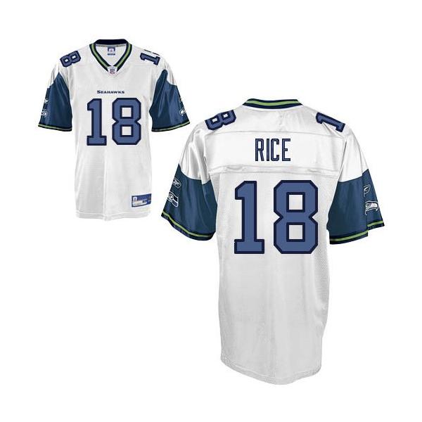 Sidney Rice Football Jersey - Seattle #18 Jersey(White)