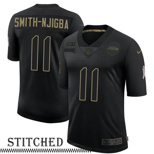 Jaxon Smith-Njigba Black Salute to Service Jersey Seattle Seahawks #11
