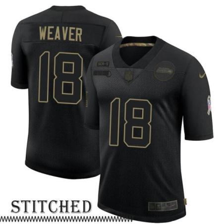 Herman Weaver Black Salute to Service Jersey Seattle Seahawks #18