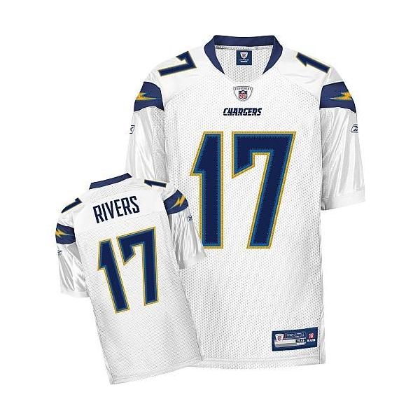 Philip Rivers San Diego Football Jersey - San Diego #17 Football Jersey(White)