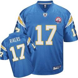 Philip Rivers Powder San Diego Football Jersey - San Diego #17 Football Jersey(Blue AFL 50th)