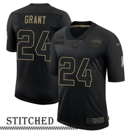 Deon Grant Black Salute to Service Jersey Seattle Seahawks #24