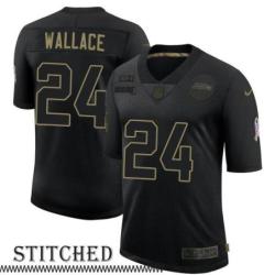 K'Von Wallace Black Salute to Service Jersey Seattle Seahawks #24