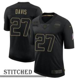 Mike Davis Black Salute to Service Jersey Seattle Seahawks #27