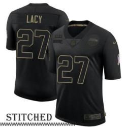 Eddie Lacy Black Salute to Service Jersey Seattle Seahawks #27