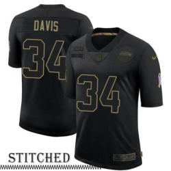 Brian Davis Black Salute to Service Jersey Seattle Seahawks #34