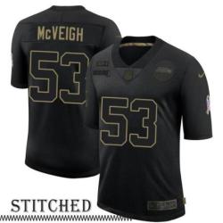 John McVeigh Black Salute to Service Jersey Seattle Seahawks #53