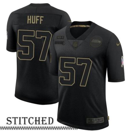 Orlando Huff Black Salute to Service Jersey Seattle Seahawks #57