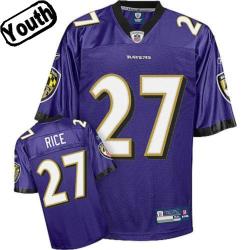 Ray Rice Youth Football Jersey -#27 Baltimore Youth Jersey(Purple)