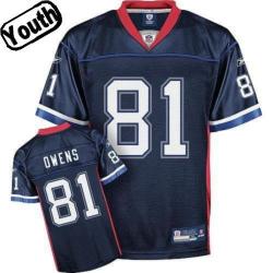 Terrell Owens Youth Football Jersey -#81 Buffalo Youth Jersey(Navy)