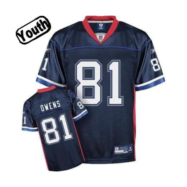 Terrell Owens Youth Football Jersey -#81 Buffalo Youth Jersey(Navy)