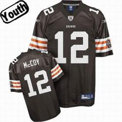 Colt McCoy Youth Football Jersey -#12 Cleveland Youth Jersey(Brown)