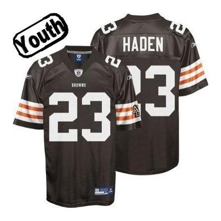 Joe Haden Youth Football Jersey -#23 Cleveland Youth Jersey(Brown)