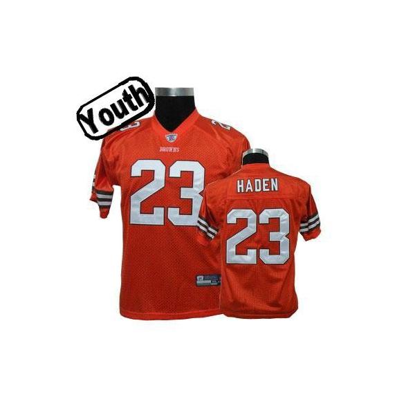 Joe Haden Youth Football Jersey -#23 Cleveland Youth Jersey(Orange)
