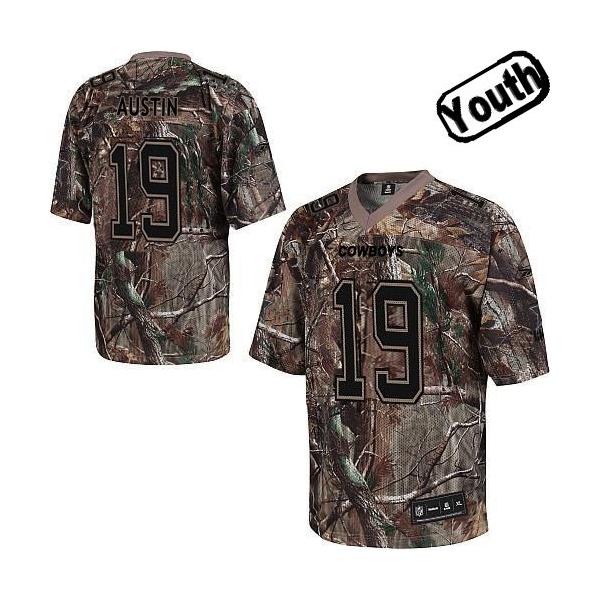 Miles Austin Youth Football Jersey -#19 Dallas Youth Jersey(Camo)