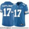 Detroit Lions #17 Bill Cappleman Blue Home Jersey