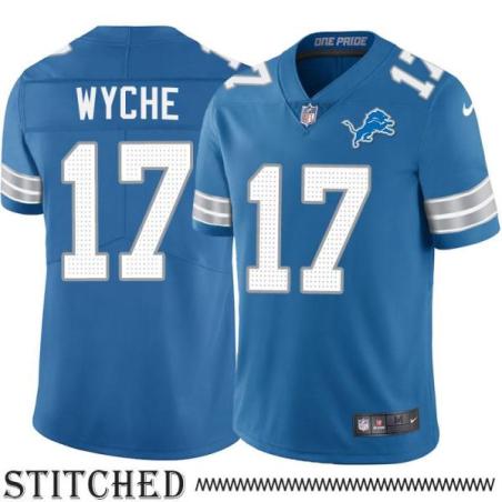 Detroit Lions #17 Sam Wyche Blue Home Jersey