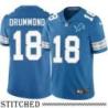 Detroit Lions #18 Eddie Drummond Blue Home Jersey