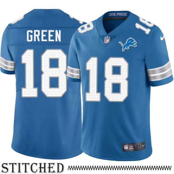 Detroit Lions #18 Antoine Green Blue Home Jersey