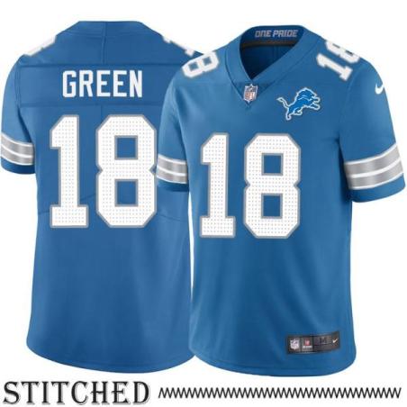 Detroit Lions #18 Antoine Green Blue Home Jersey