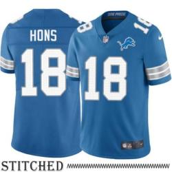 Detroit Lions #18 Todd Hons Blue Home Jersey