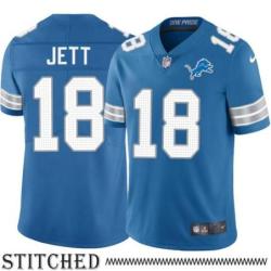 Detroit Lions #18 John Jett Blue Home Jersey