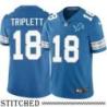 Detroit Lions #18 Wally Triplett Blue Home Jersey