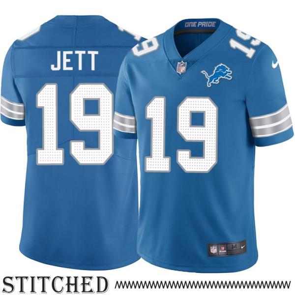 Detroit Lions #19 John Jett Blue Home Jersey