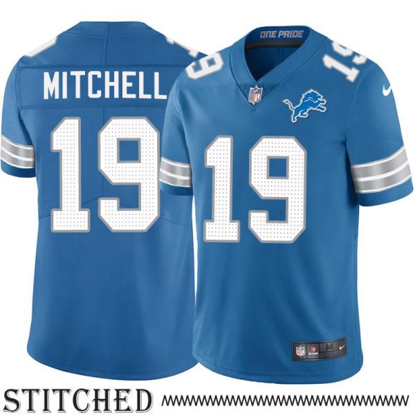 Detroit Lions #19 Scott Mitchell Blue Home Jersey