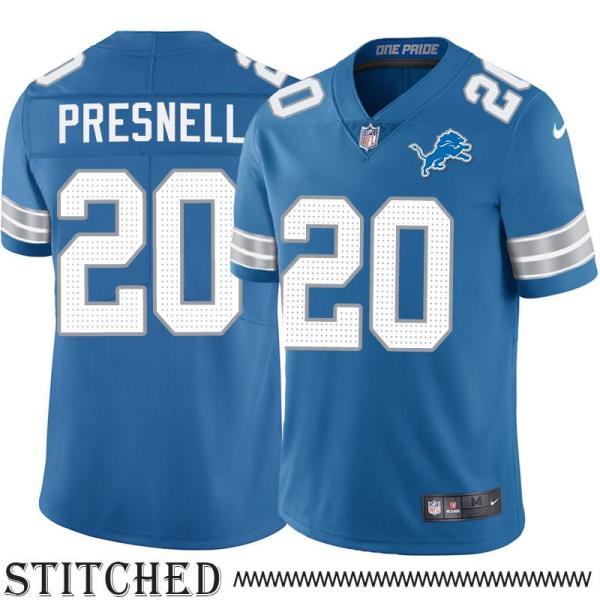 Detroit Lions #20 Glenn Presnell Blue Home Jersey