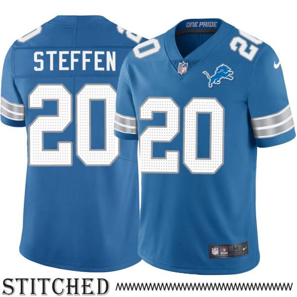 Detroit Lions #20 Jim Steffen Blue Home Jersey