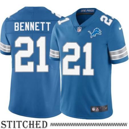 Detroit Lions #21 Chuck Bennett Blue Home Jersey