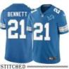 Detroit Lions #21 Chuck Bennett Blue Home Jersey