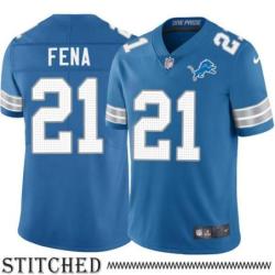 Detroit Lions #21 Tom Fena Blue Home Jersey