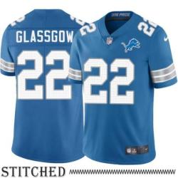 Detroit Lions #22 Bill Glassgow Blue Home Jersey