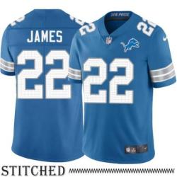 Detroit Lions #22 Tommy James Blue Home Jersey