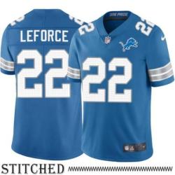 Detroit Lions #22 Clyde LeForce Blue Home Jersey
