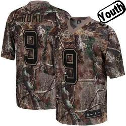Tony Romo Youth Football Jersey -#9 Dallas Youth Jersey(Camo)