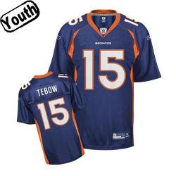 Tim Tebow Youth Football Jersey -#15 Denver Youth Jersey(Blue)