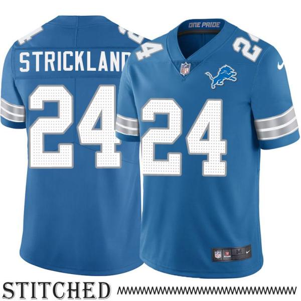 Detroit Lions #24 Loren Strickland Blue Home Jersey