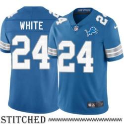 Detroit Lions #24 Whizzer White Blue Home Jersey