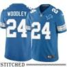 Detroit Lions #24 Richard Woodley Blue Home Jersey